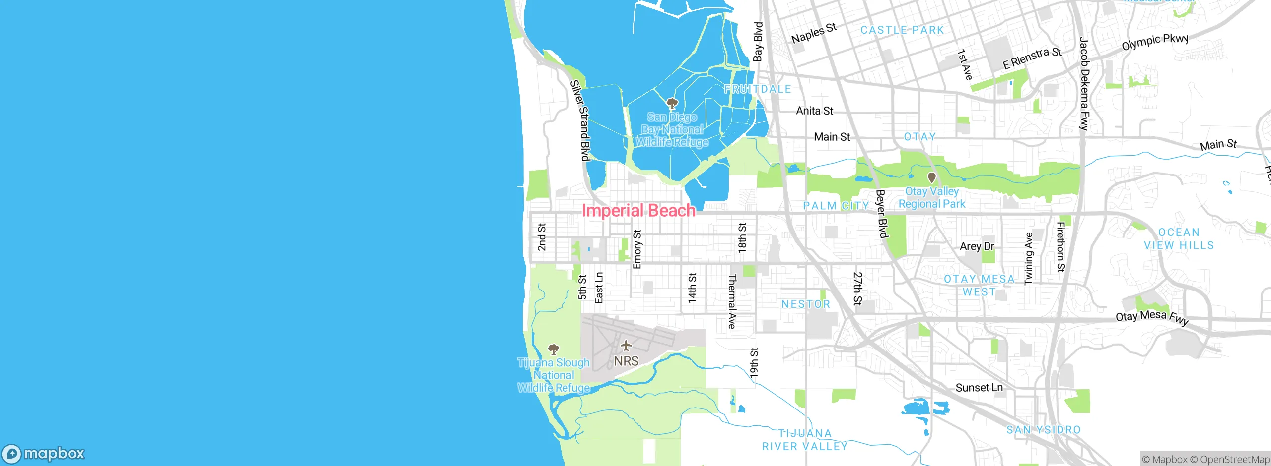Map showing approximate location