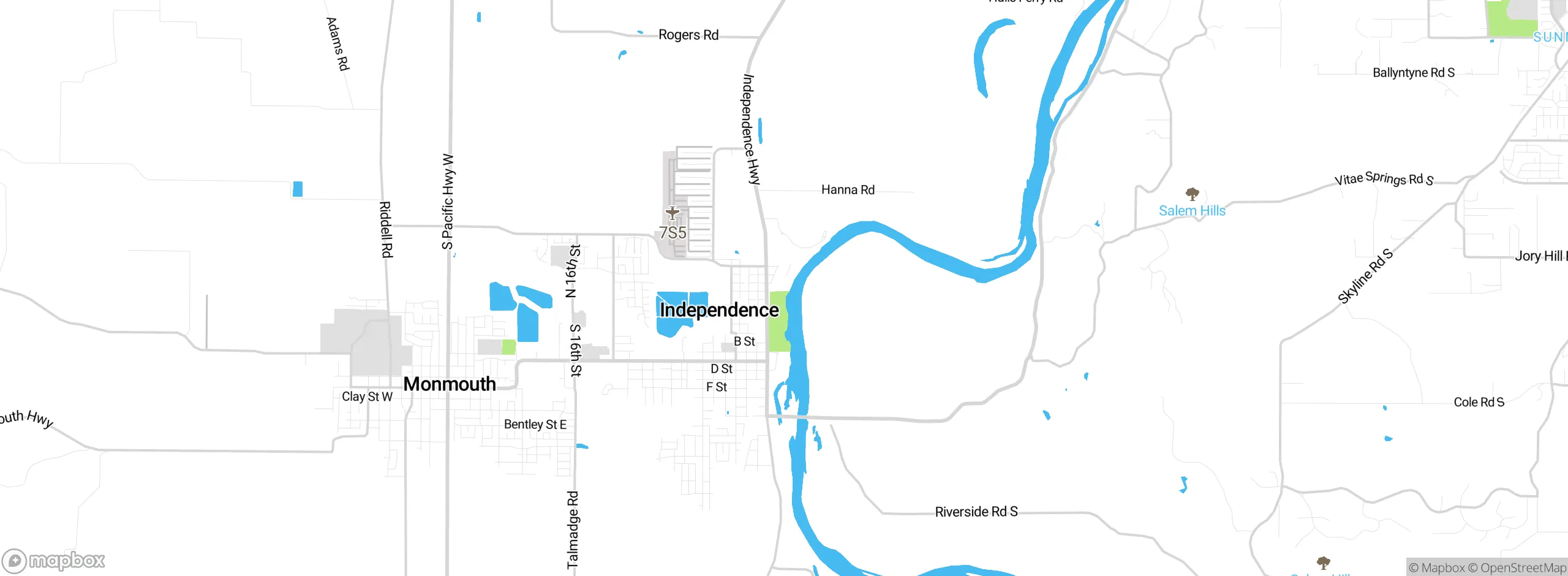 Map showing approximate location