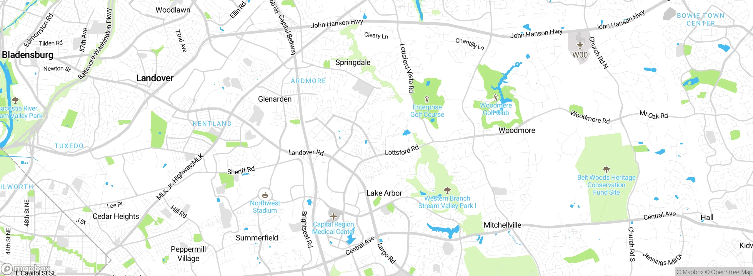 Map showing approximate location