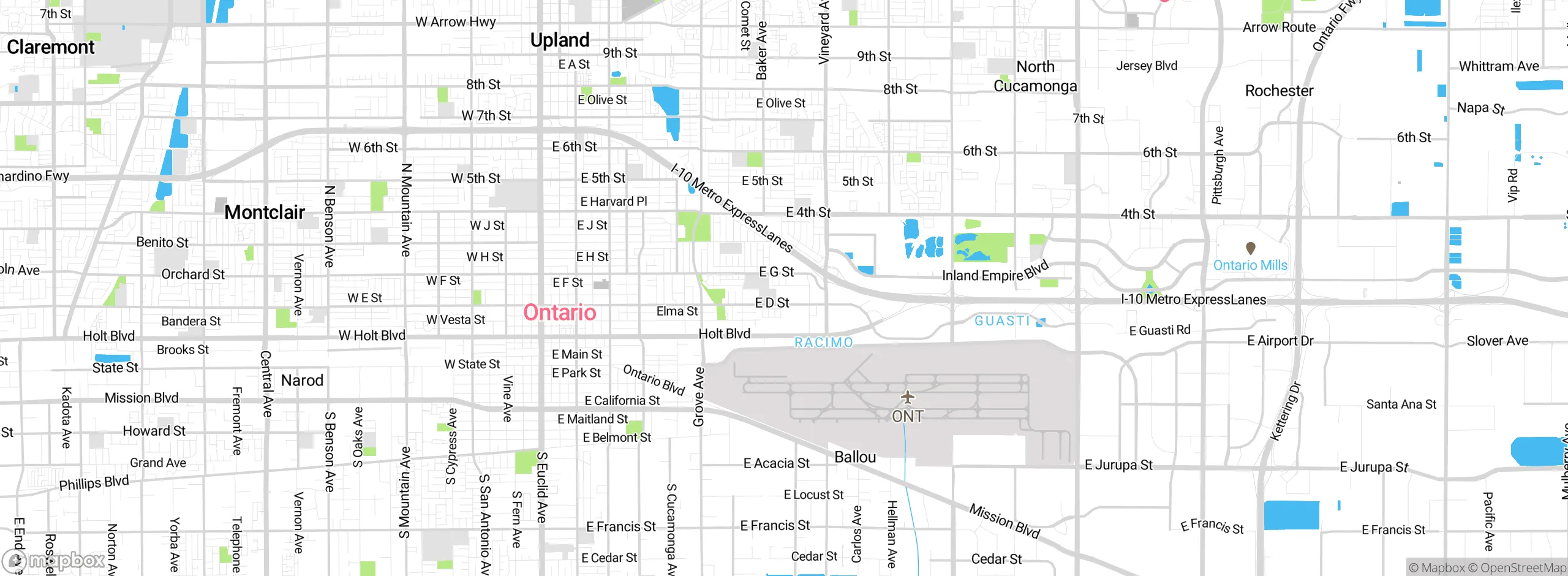 Map showing approximate location