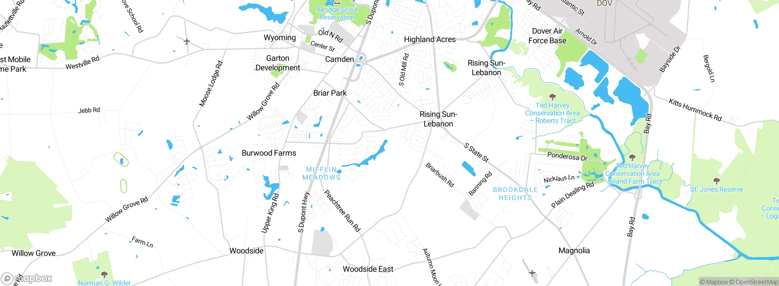 Map showing approximate location