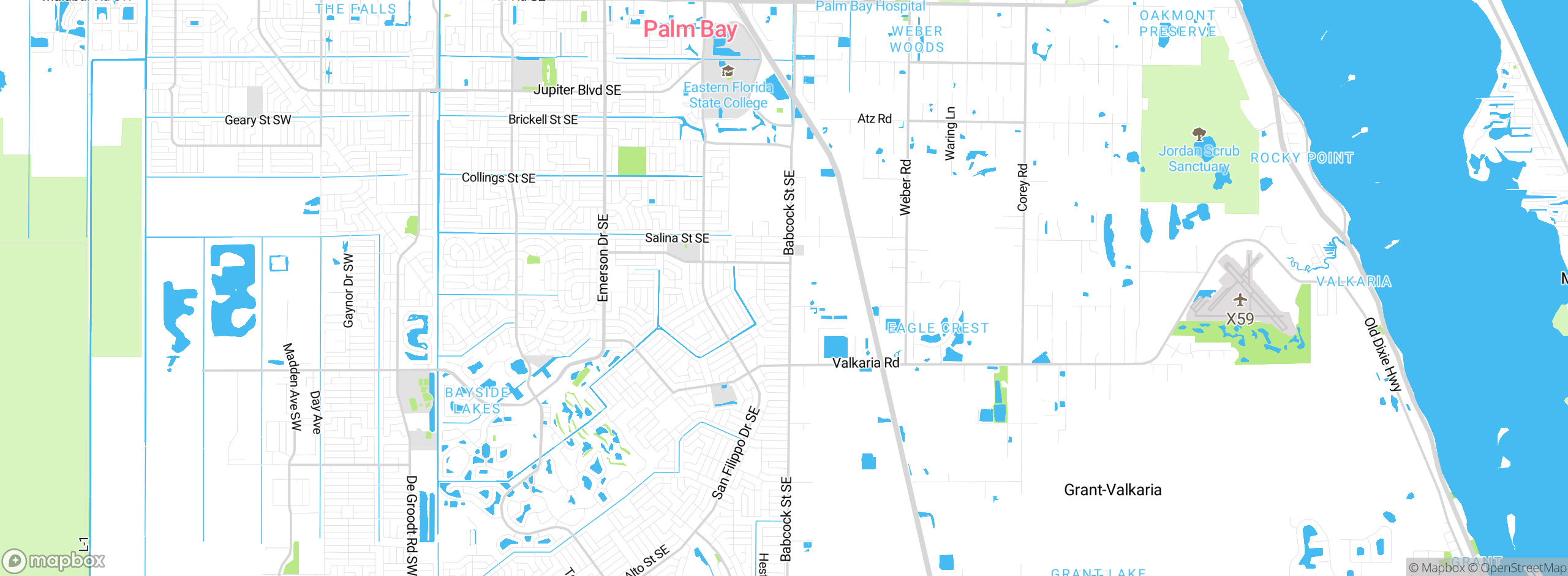 Map showing approximate location