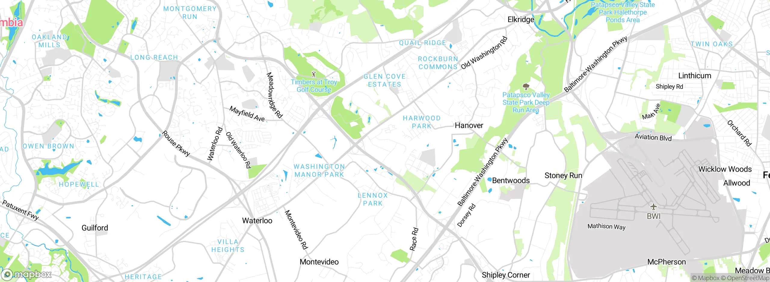 Map showing approximate location