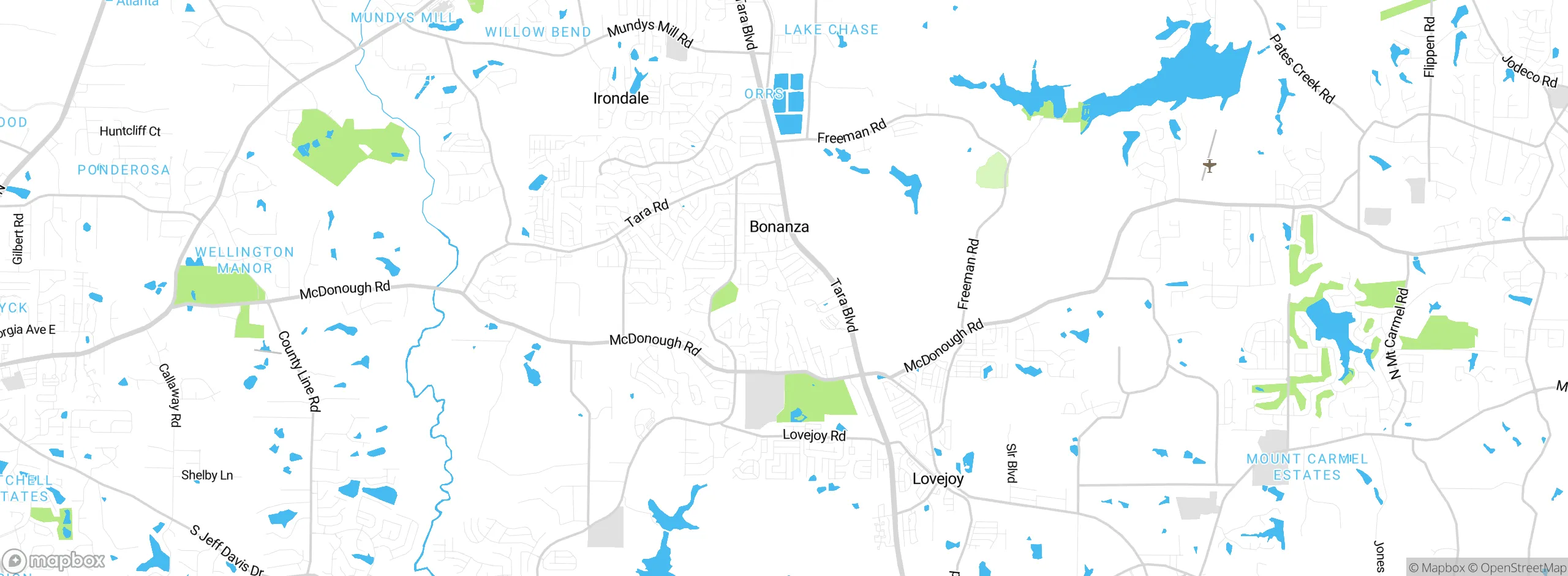 Map showing approximate location