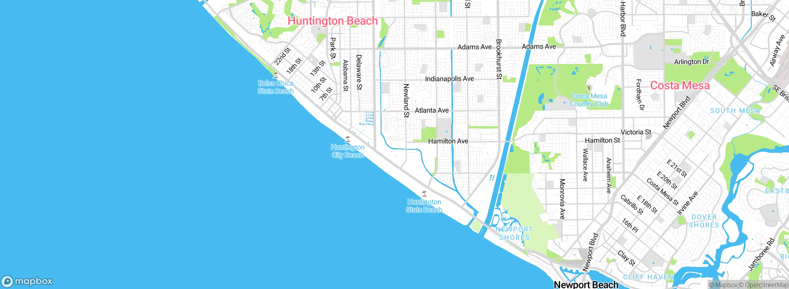 Map showing approximate location