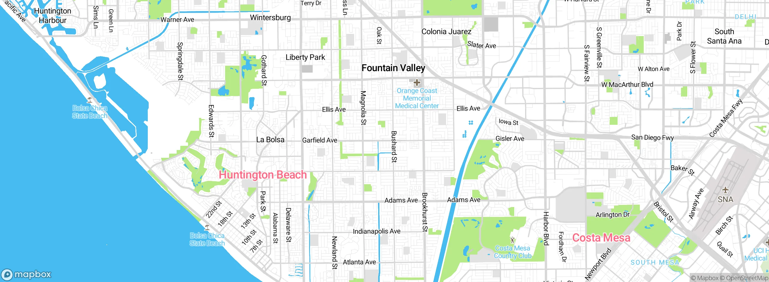 Map showing approximate location