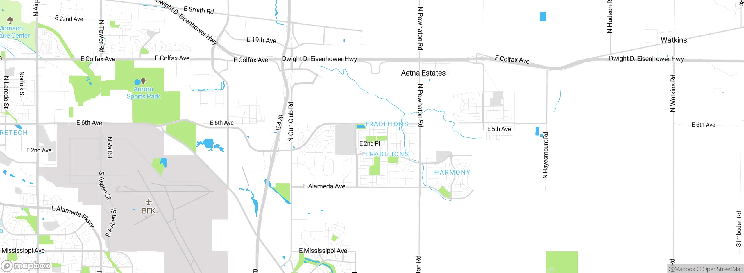 Map showing approximate location