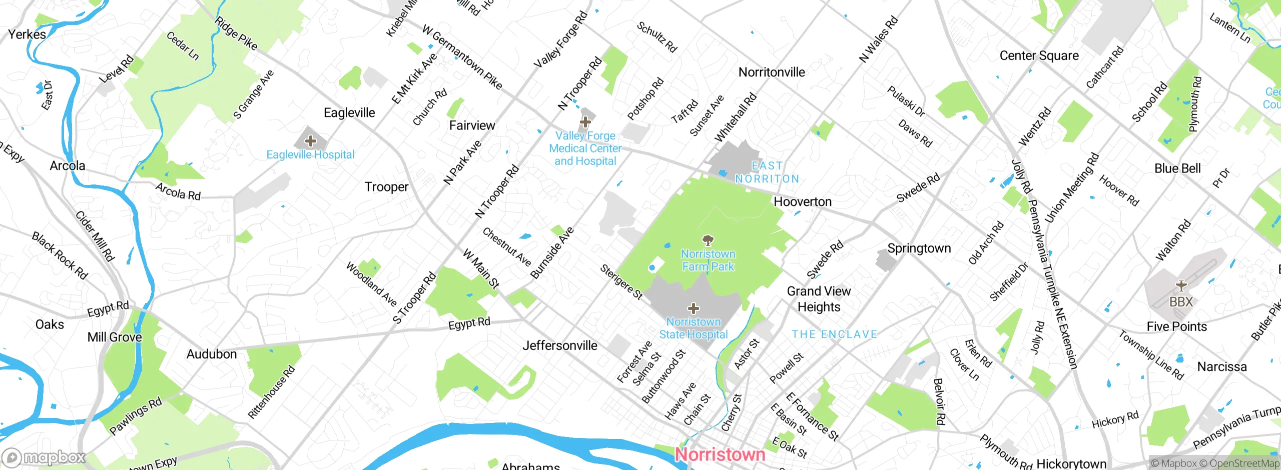 Map showing approximate location