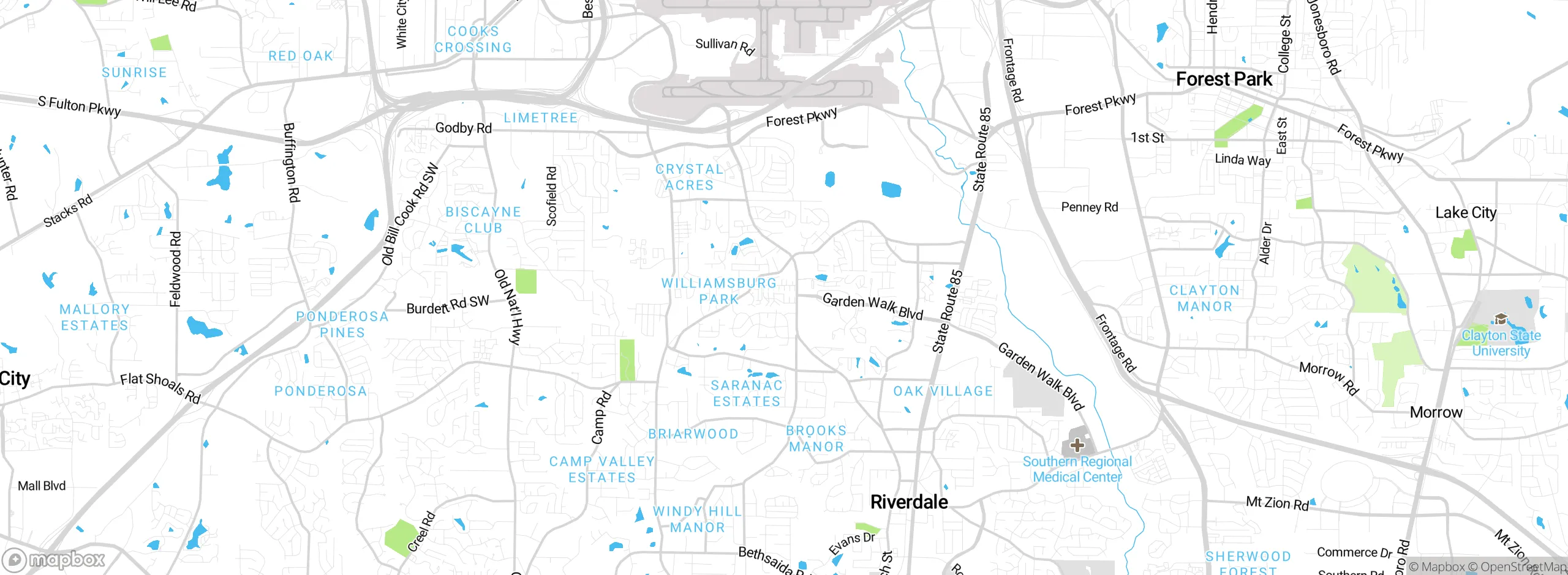 Map showing approximate location