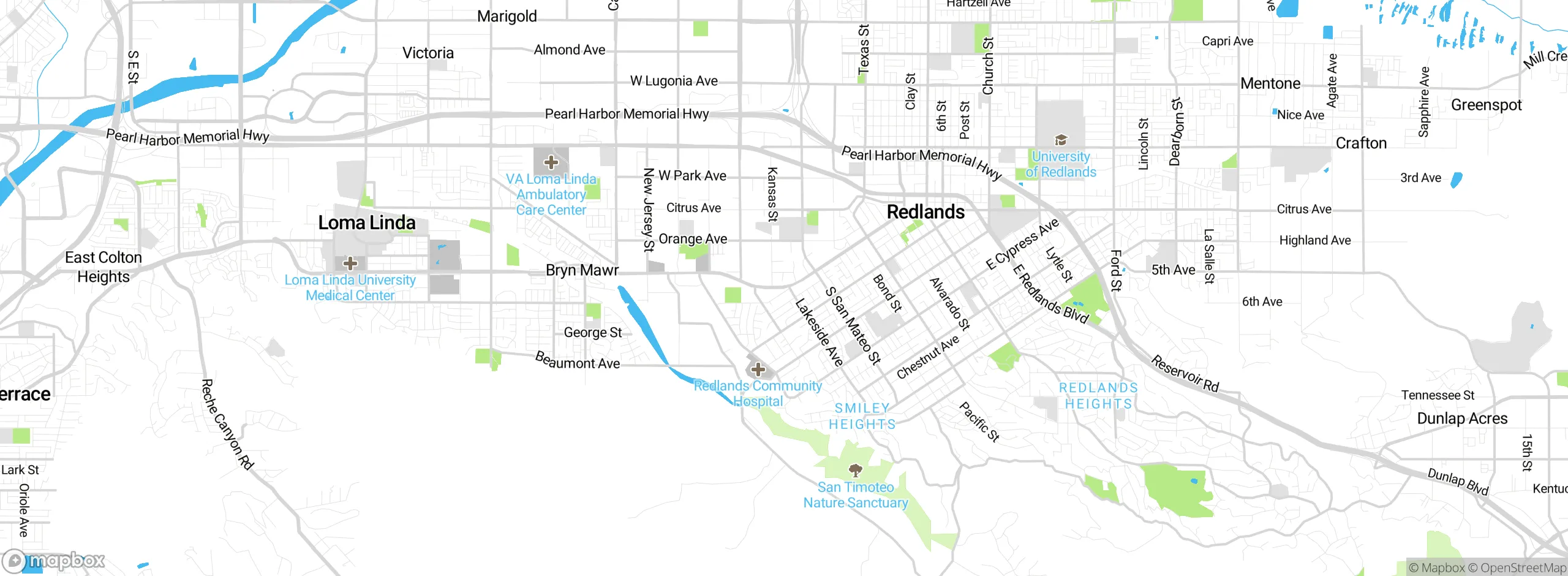 Map showing approximate location