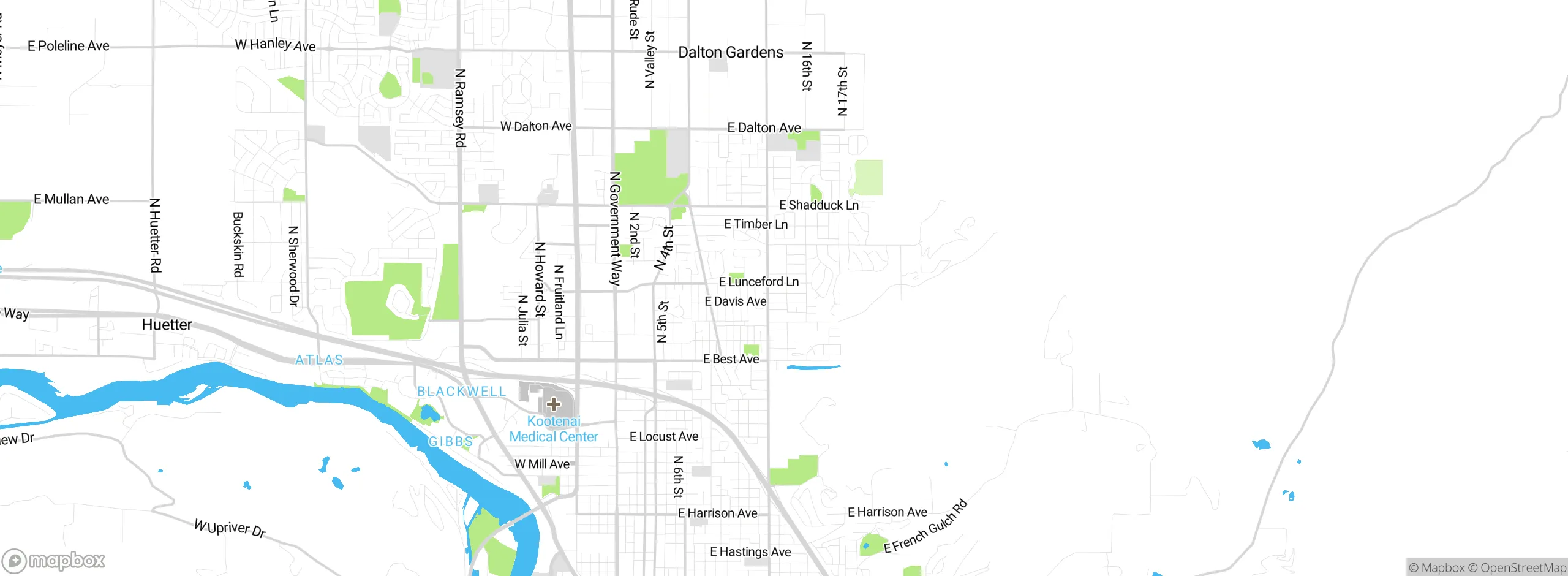 Map showing approximate location