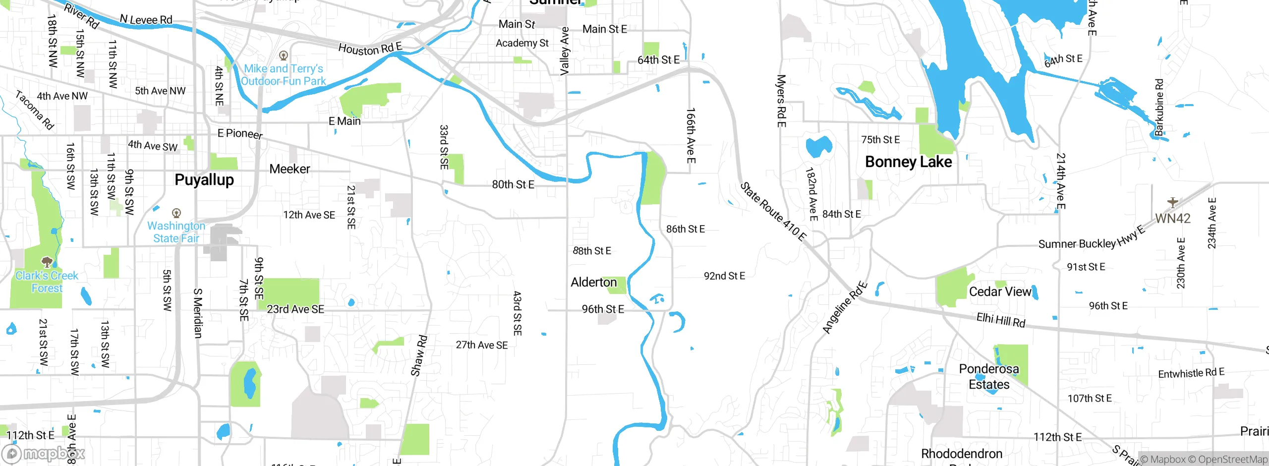 Map showing approximate location