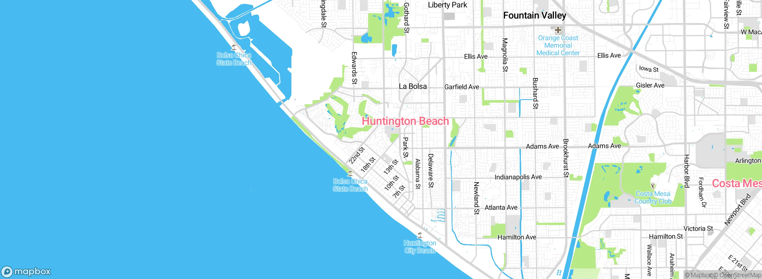 Map showing approximate location