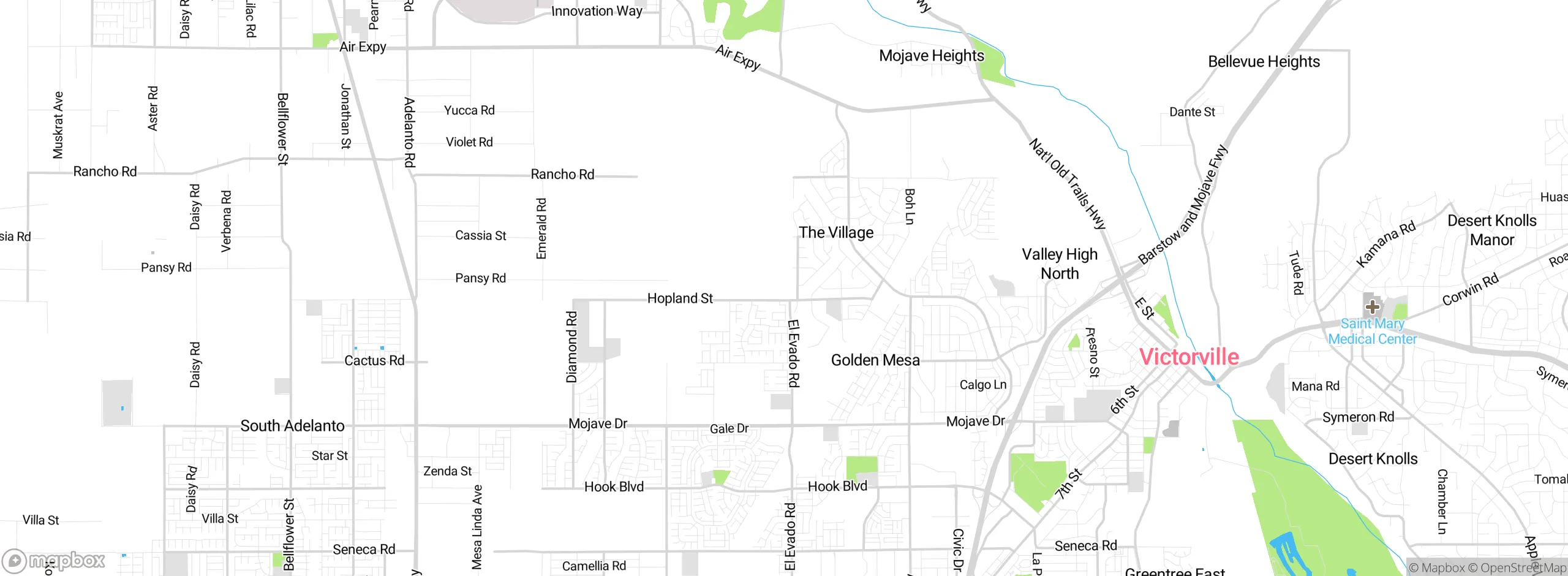 Map showing approximate location