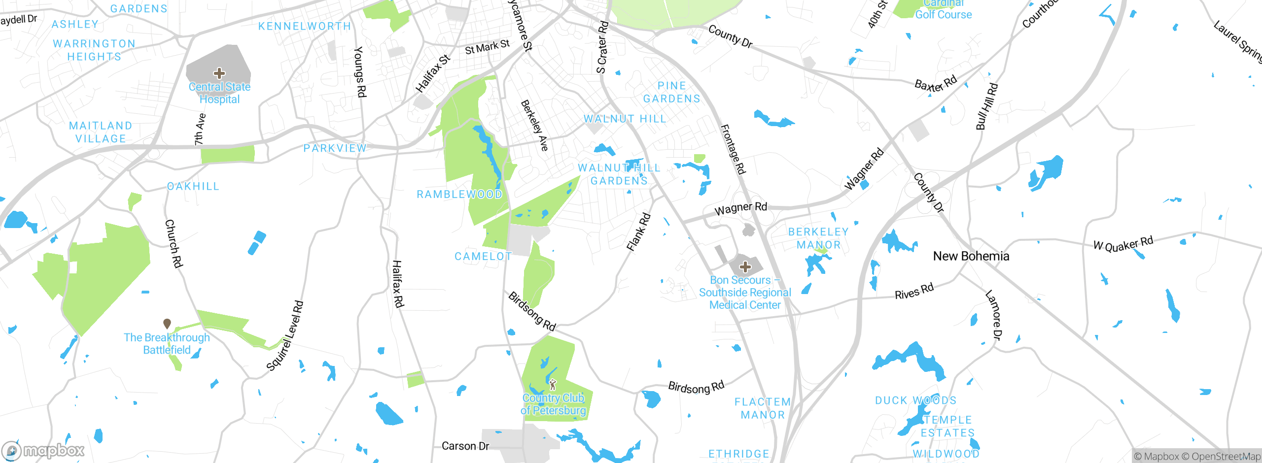Map showing approximate location