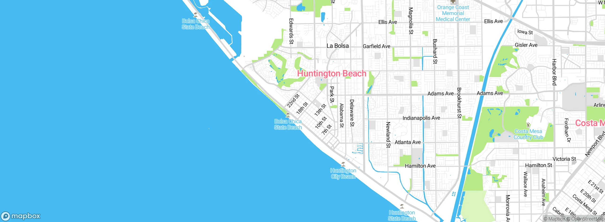 Map showing approximate location