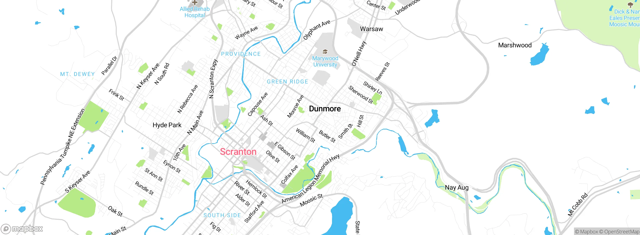 Map showing approximate location