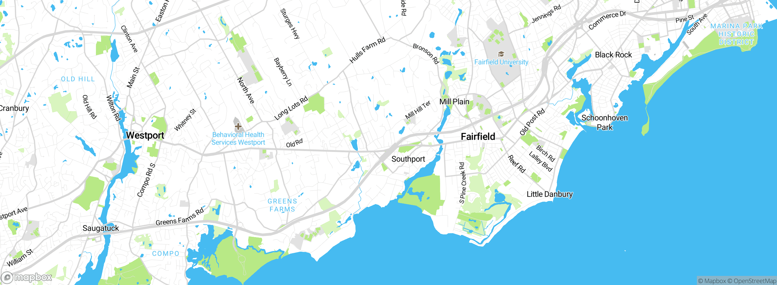 Map showing approximate location