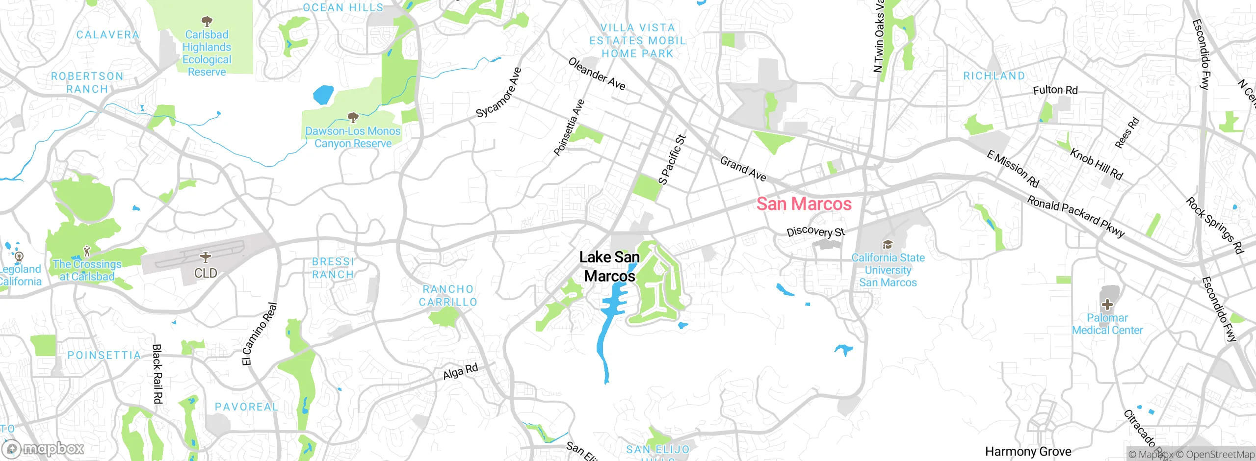 Map showing approximate location