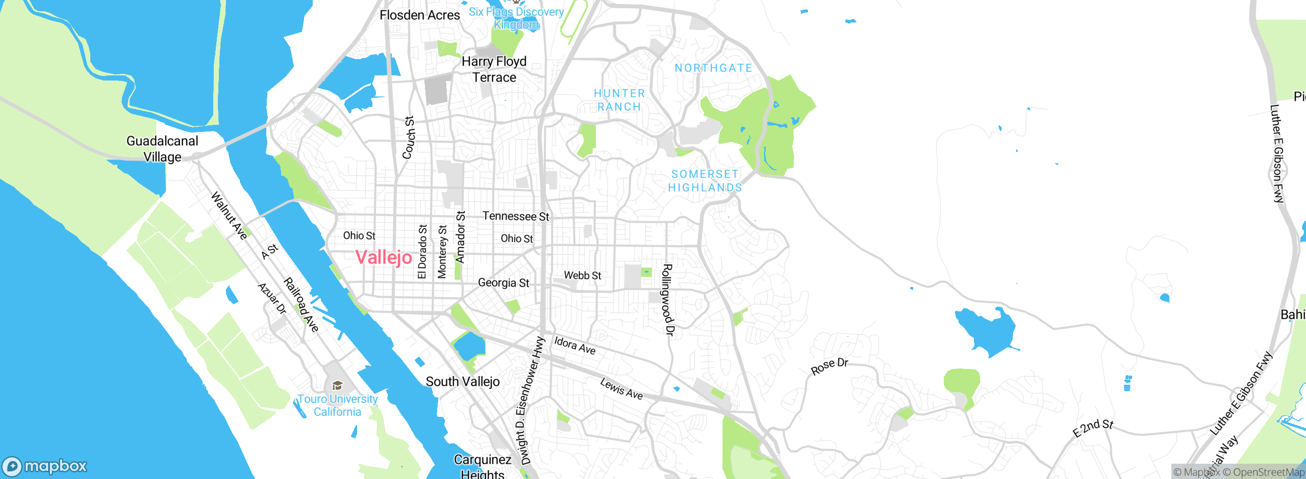 Map showing approximate location