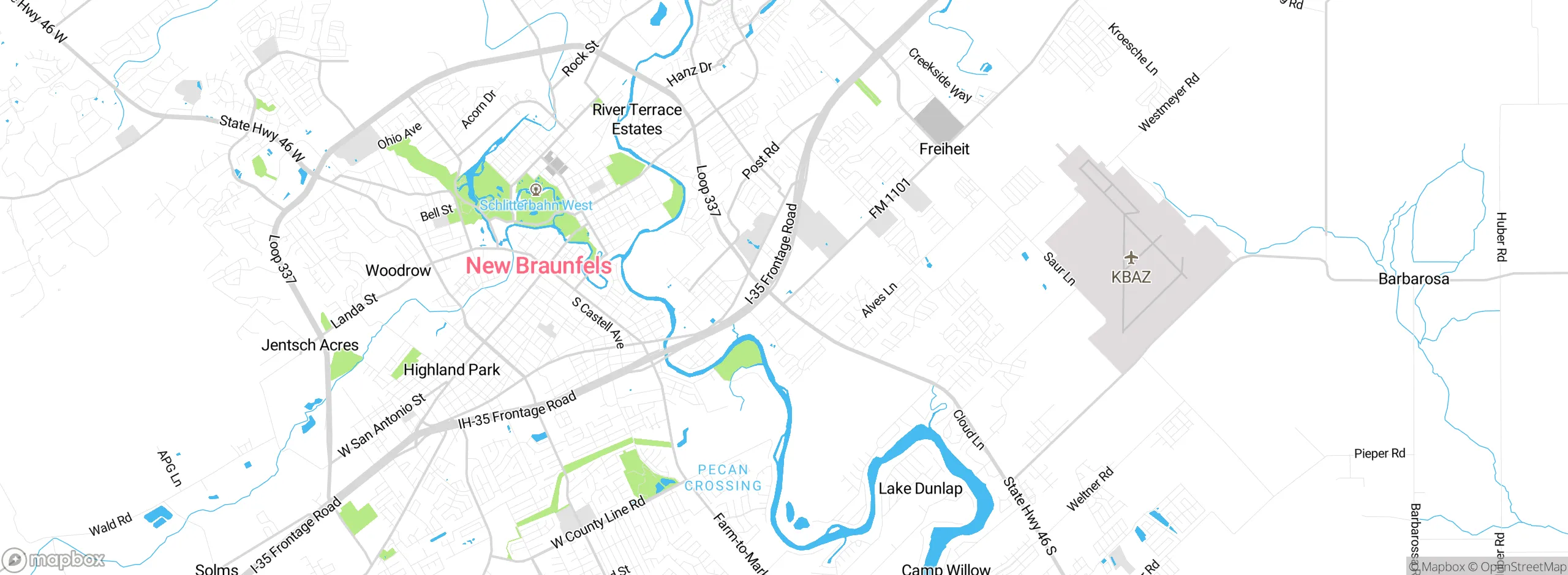 Map showing approximate location