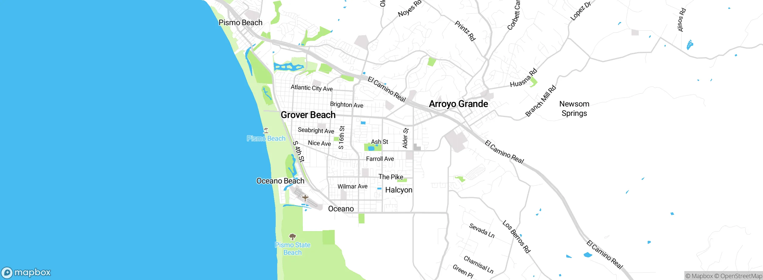Map showing approximate location