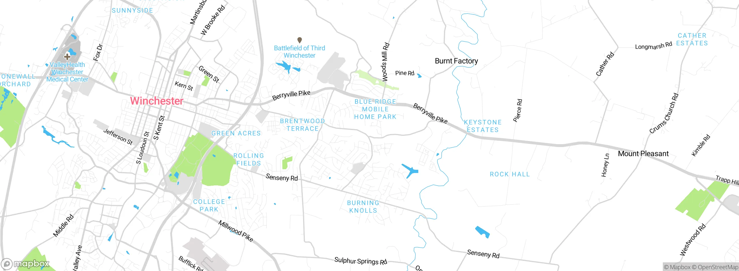 Map showing approximate location