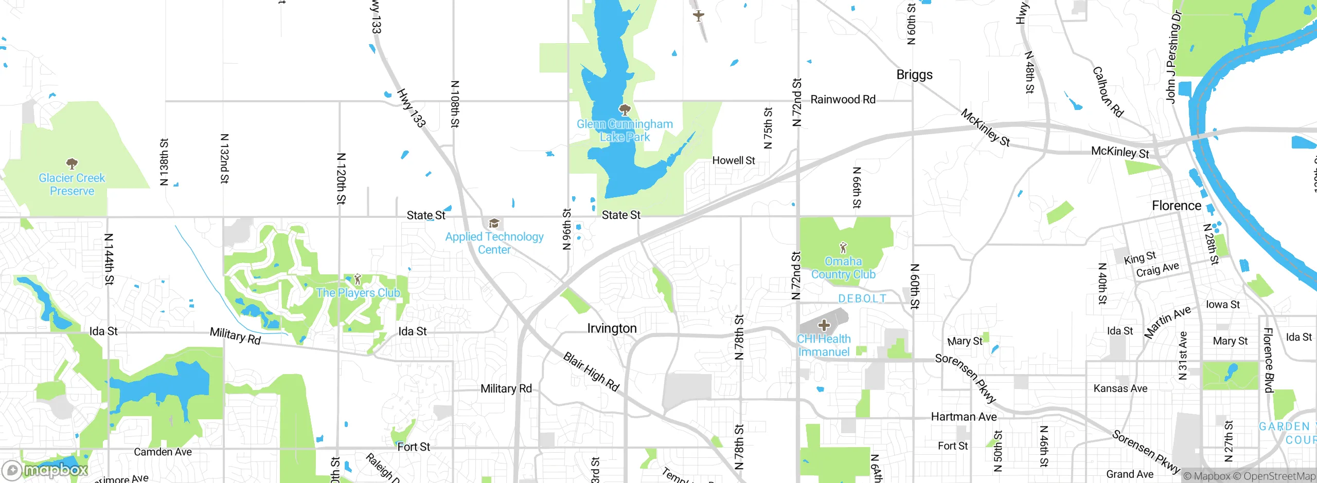 Map showing approximate location
