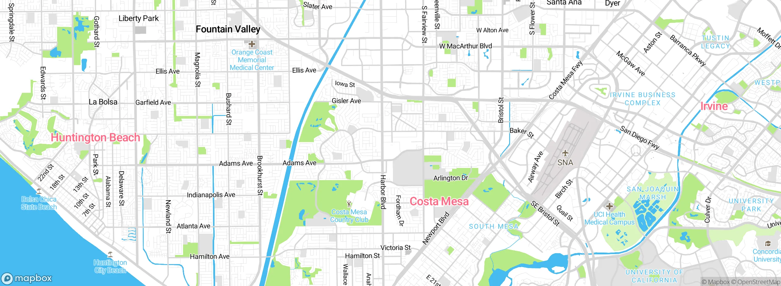 Map showing approximate location