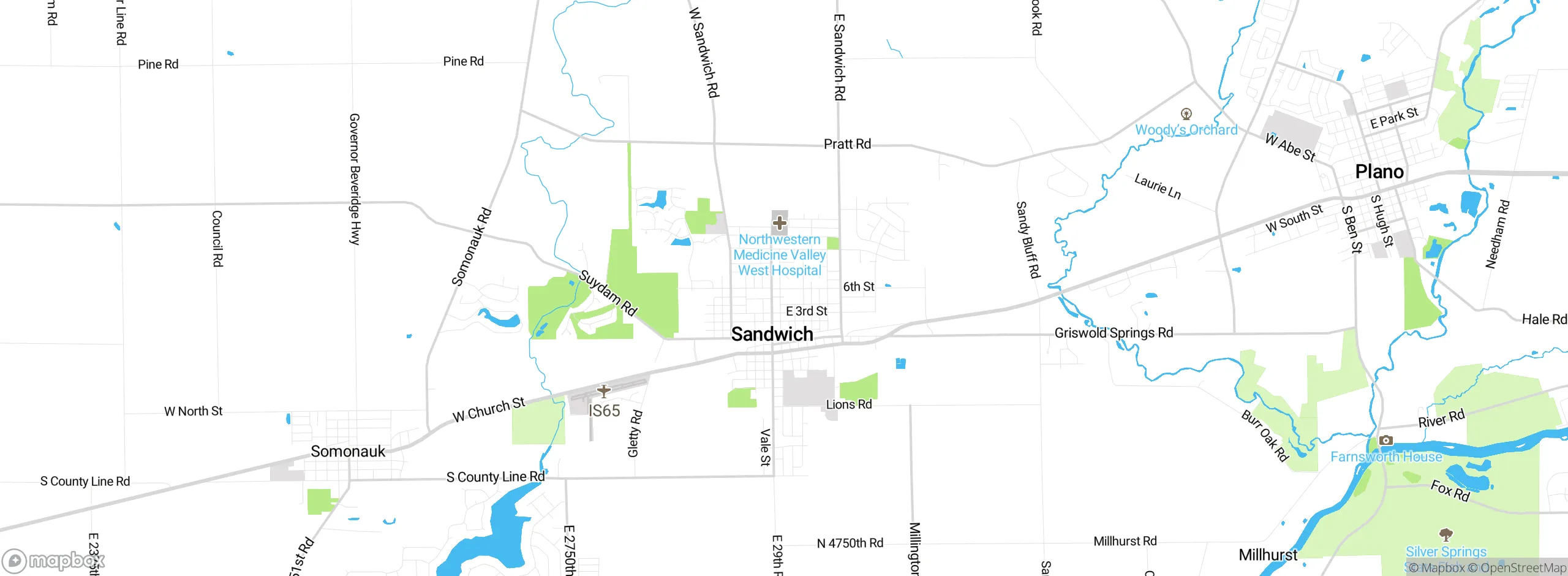 Map showing approximate location