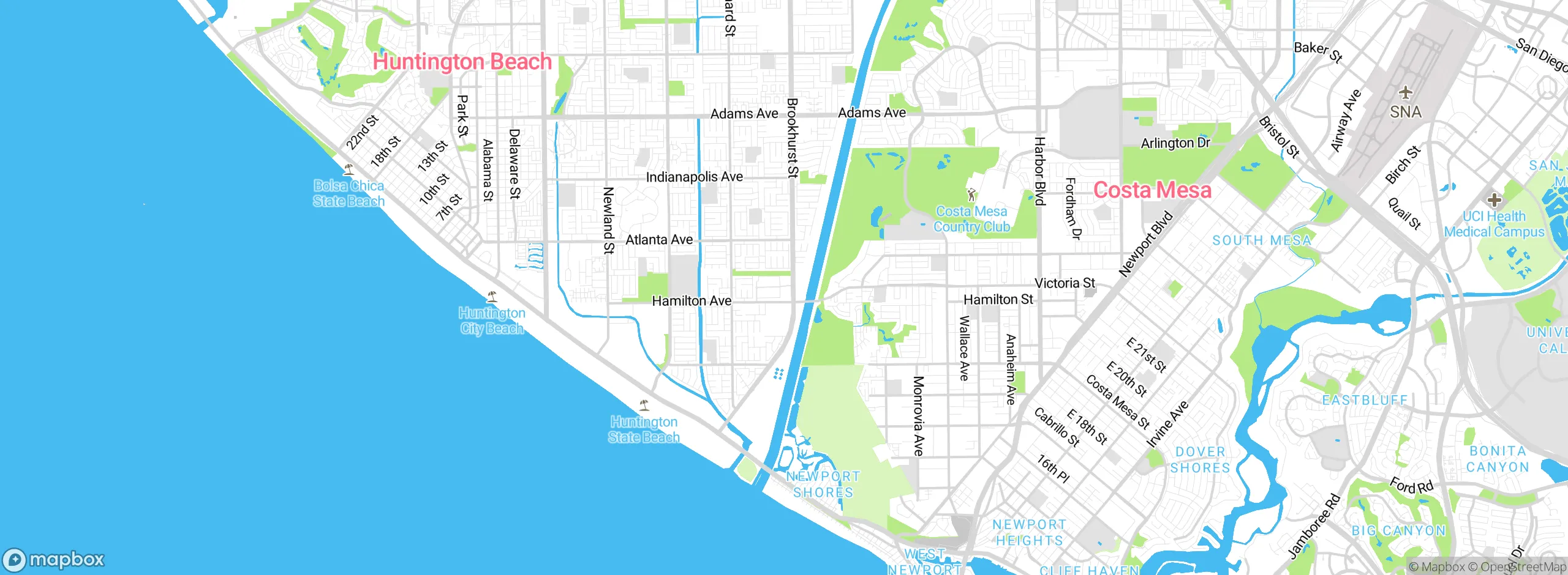 Map showing approximate location