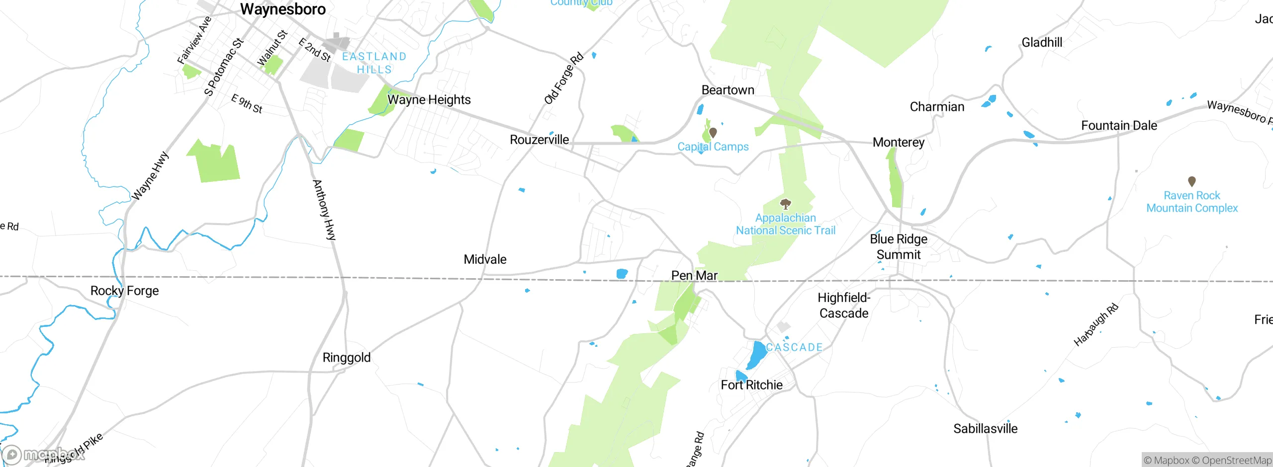 Map showing approximate location