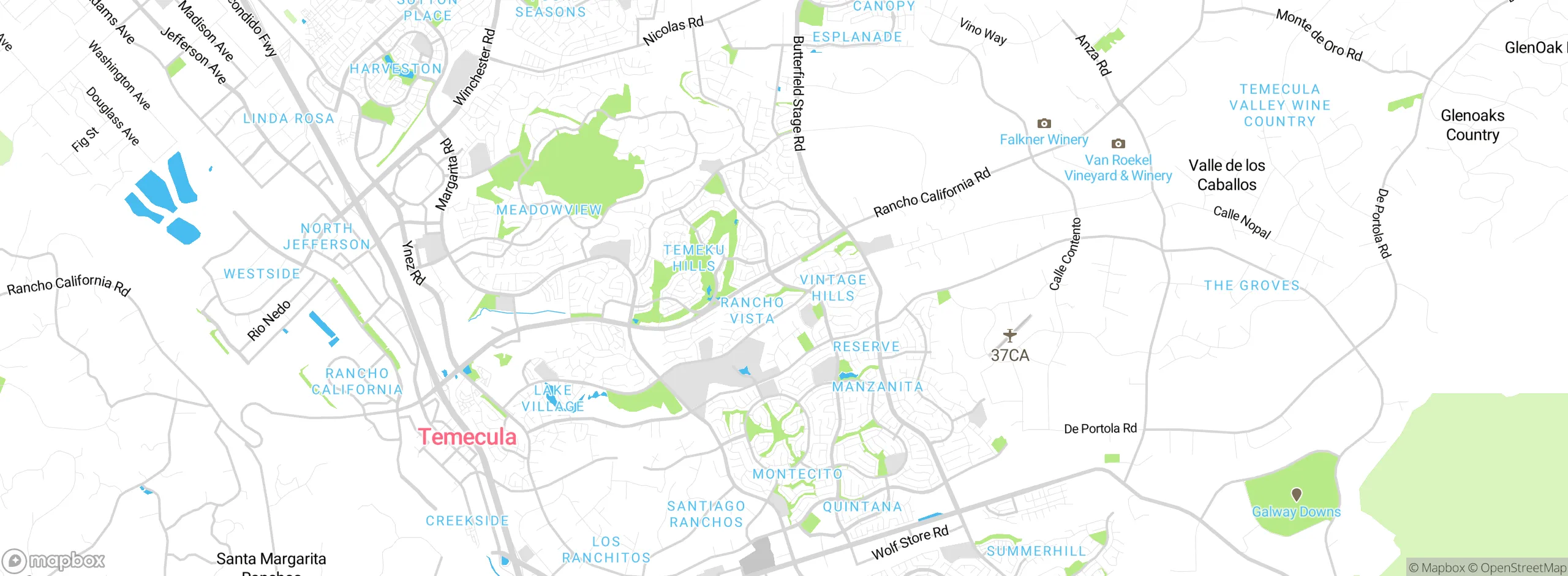 Map showing approximate location