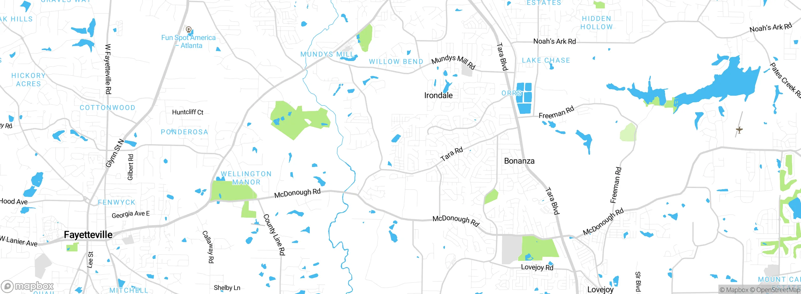 Map showing approximate location