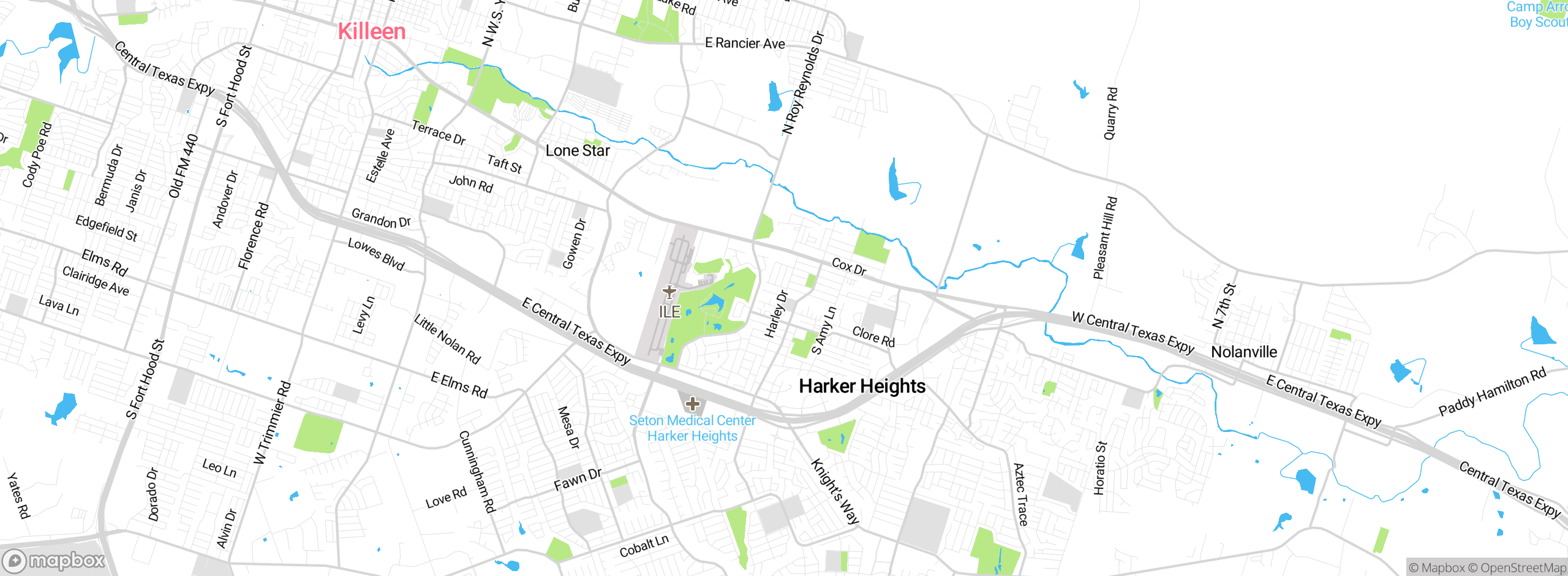 Map showing approximate location