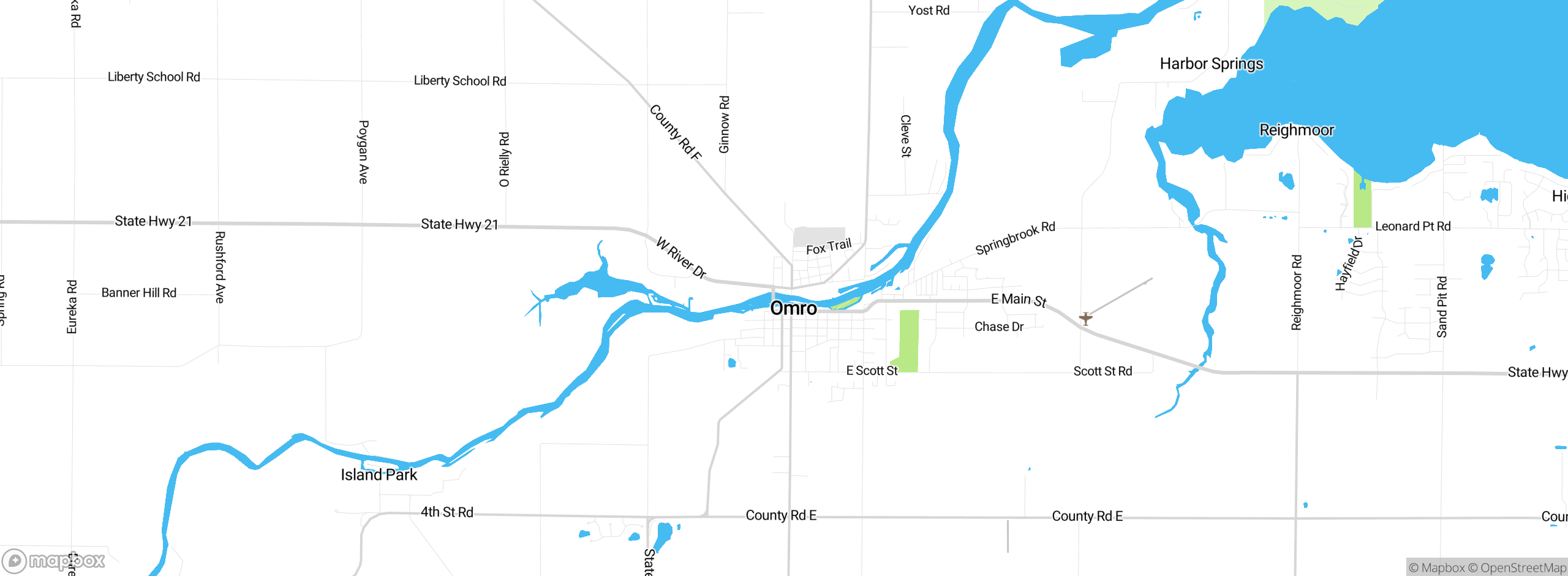 Map showing approximate location