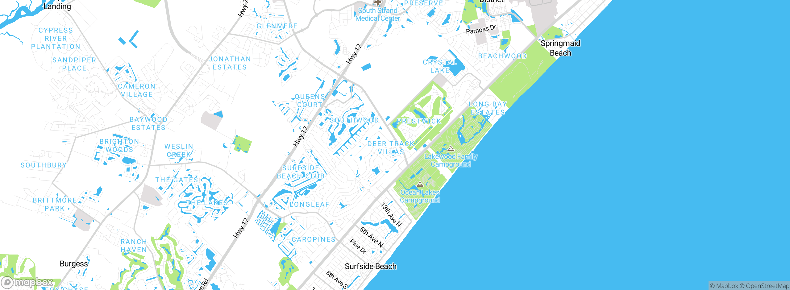 Map showing approximate location