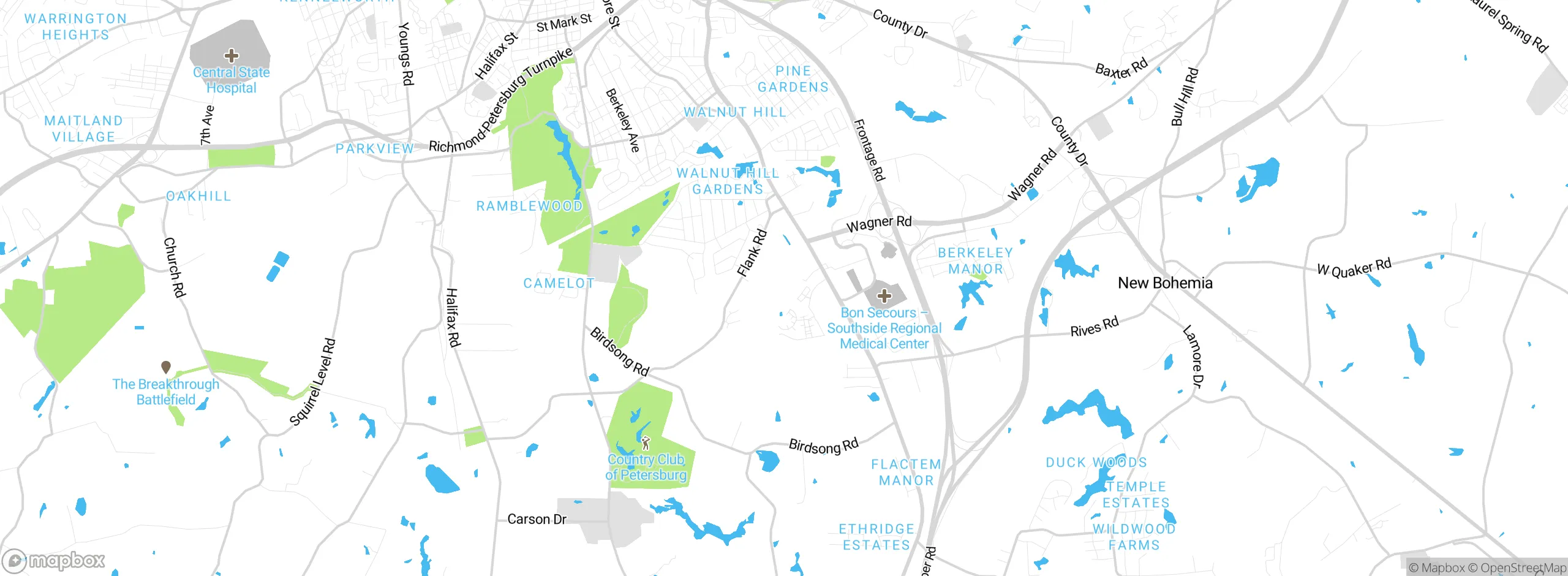 Map showing approximate location