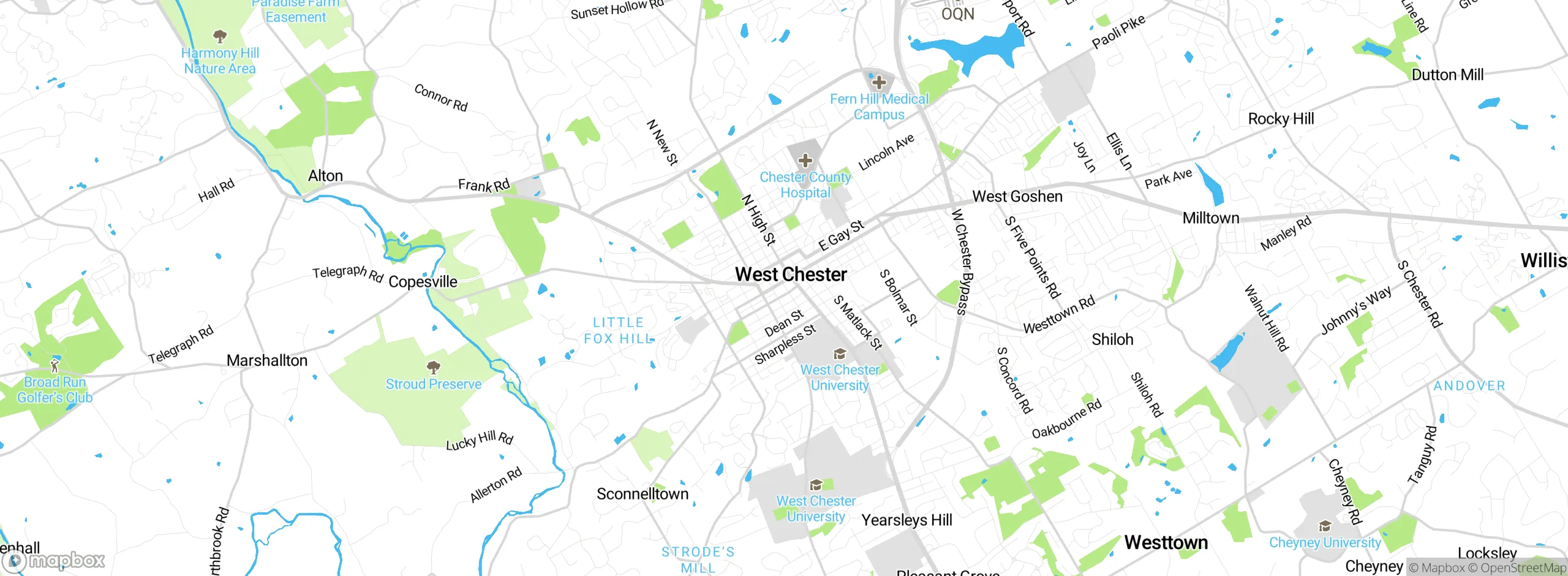 Map showing approximate location