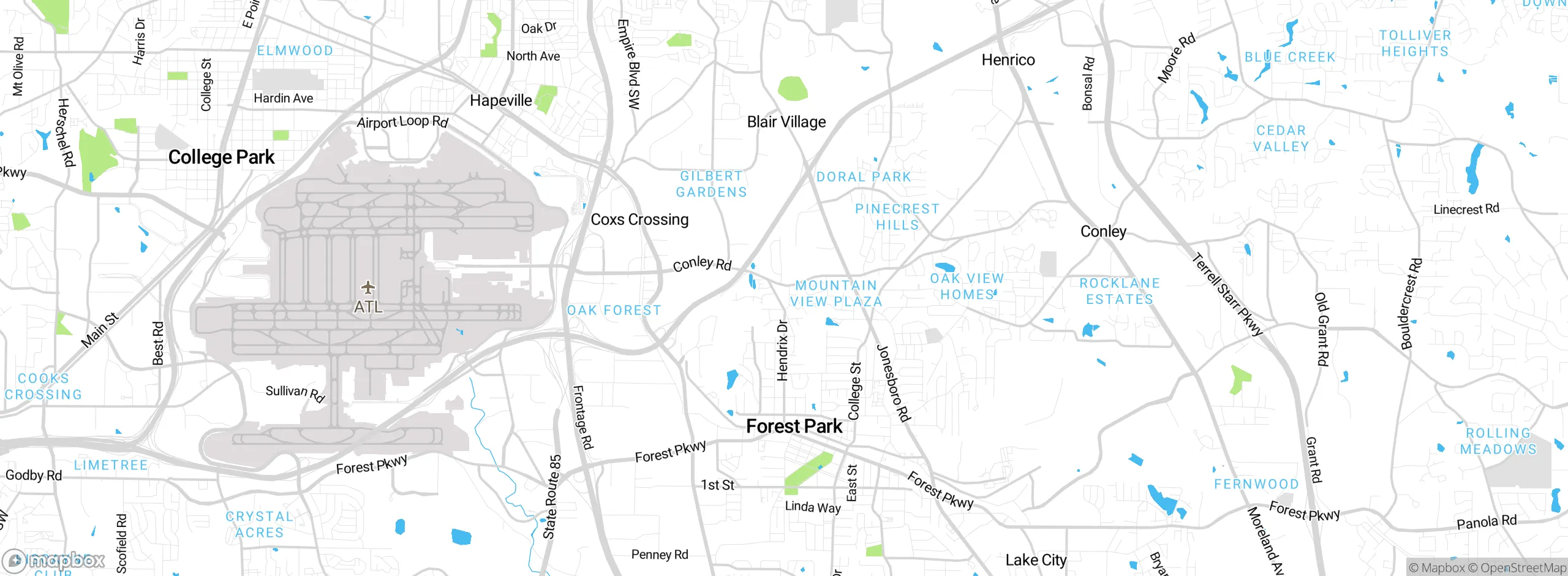 Map showing approximate location