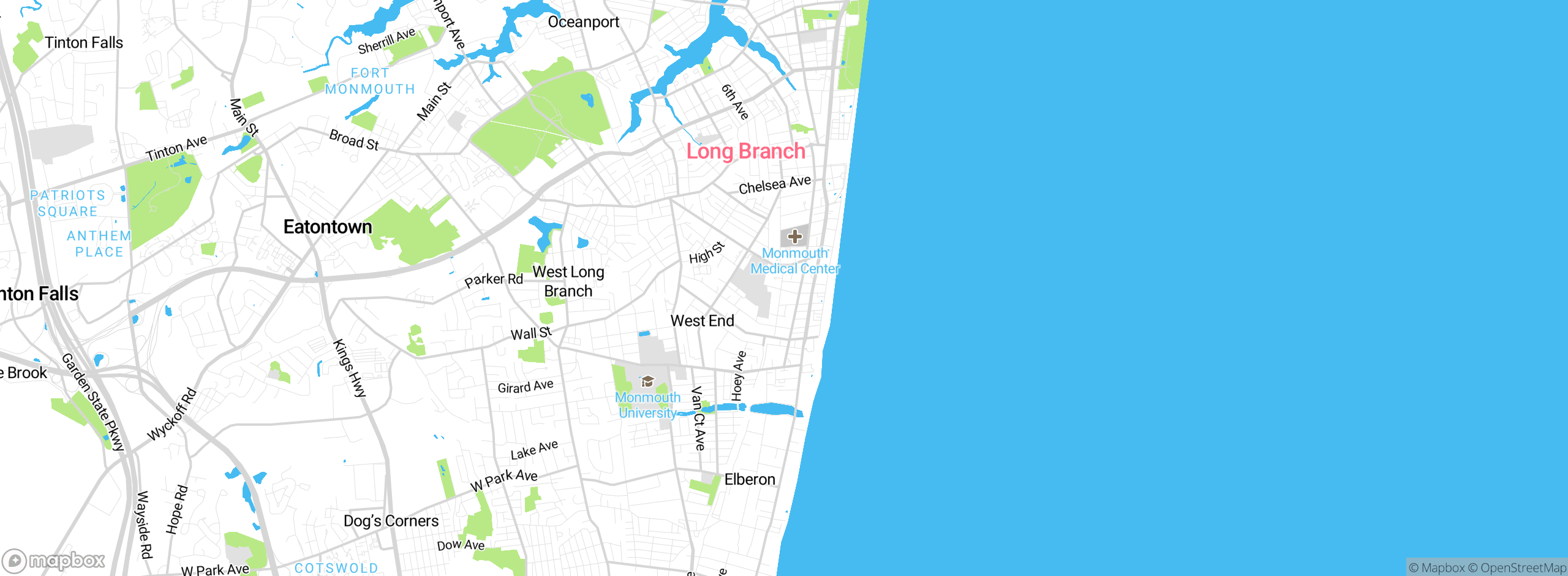 Map showing approximate location