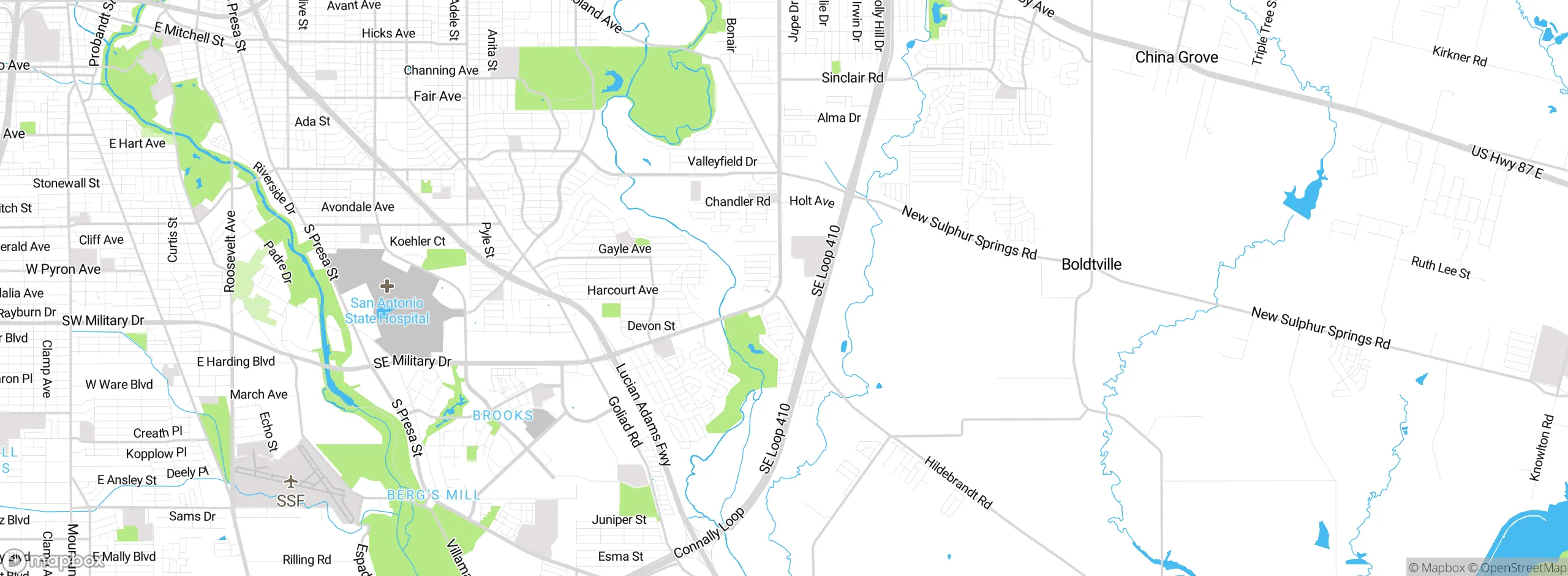 Map showing approximate location