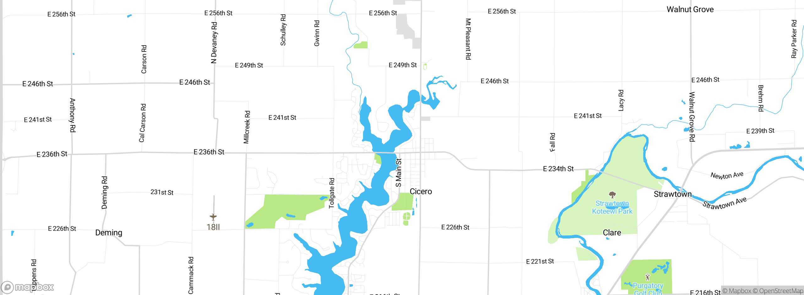 Map showing approximate location