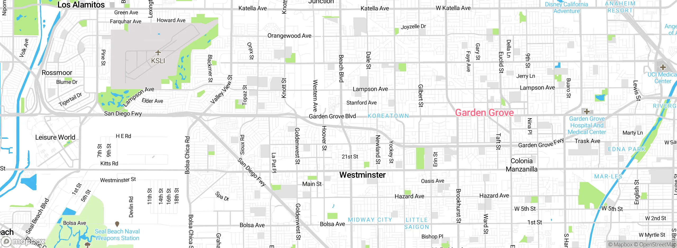 Map showing approximate location