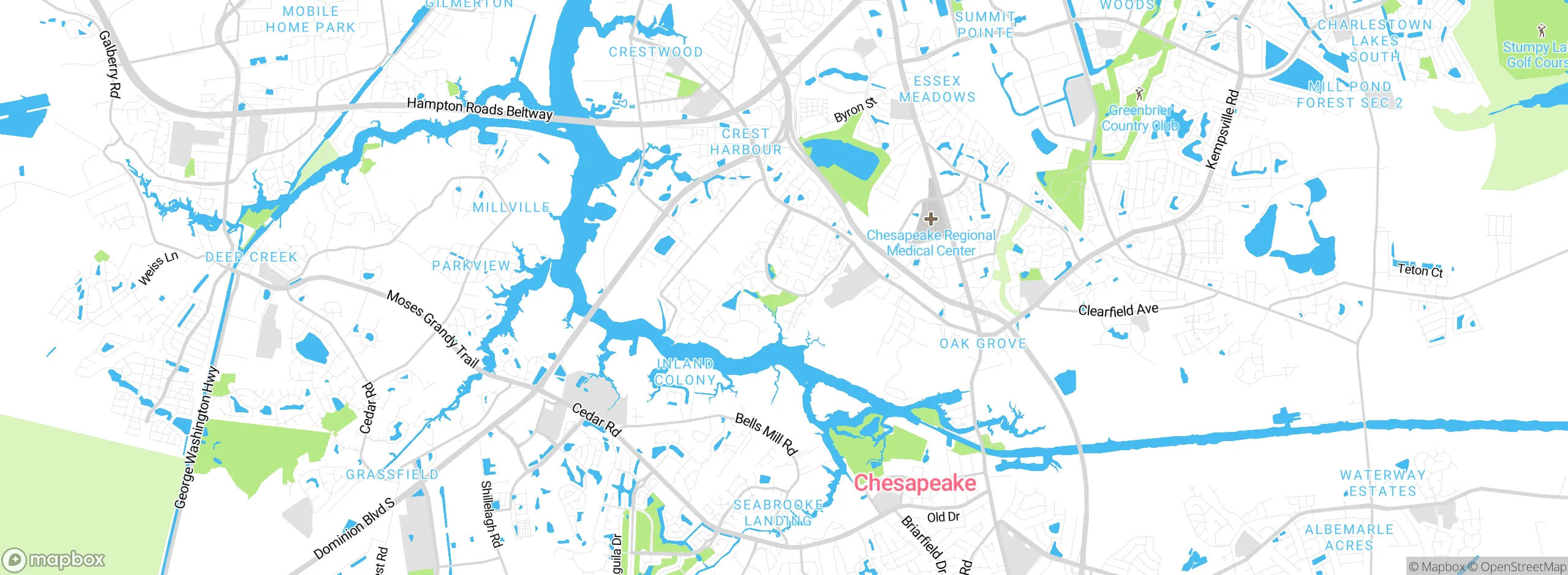 Map showing approximate location