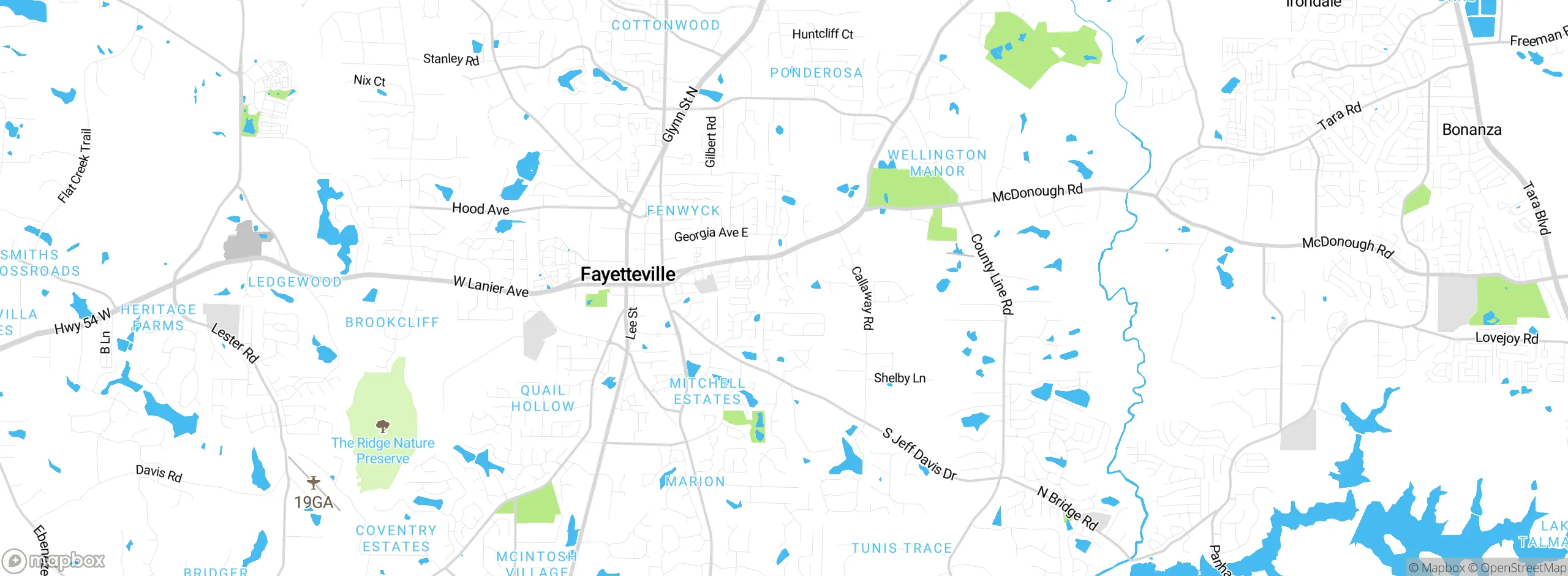 Map showing approximate location
