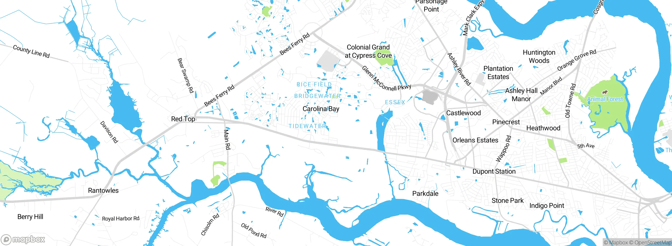 Map showing approximate location