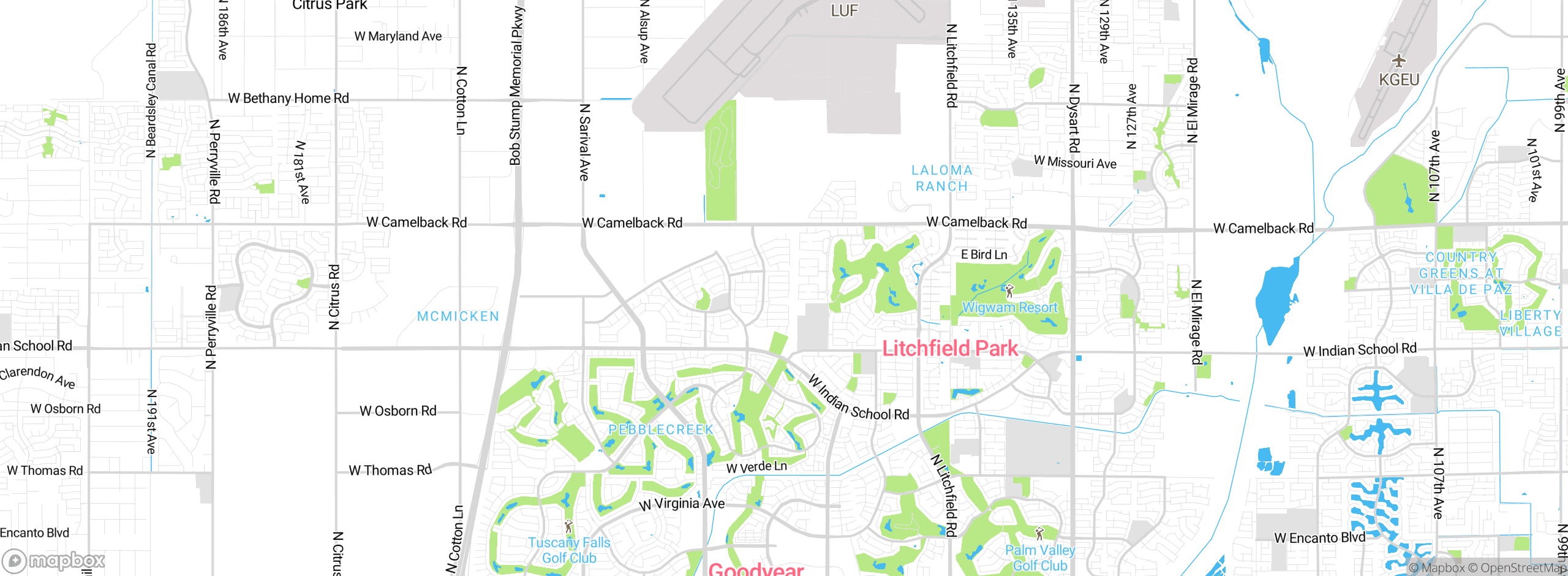 Map showing approximate location
