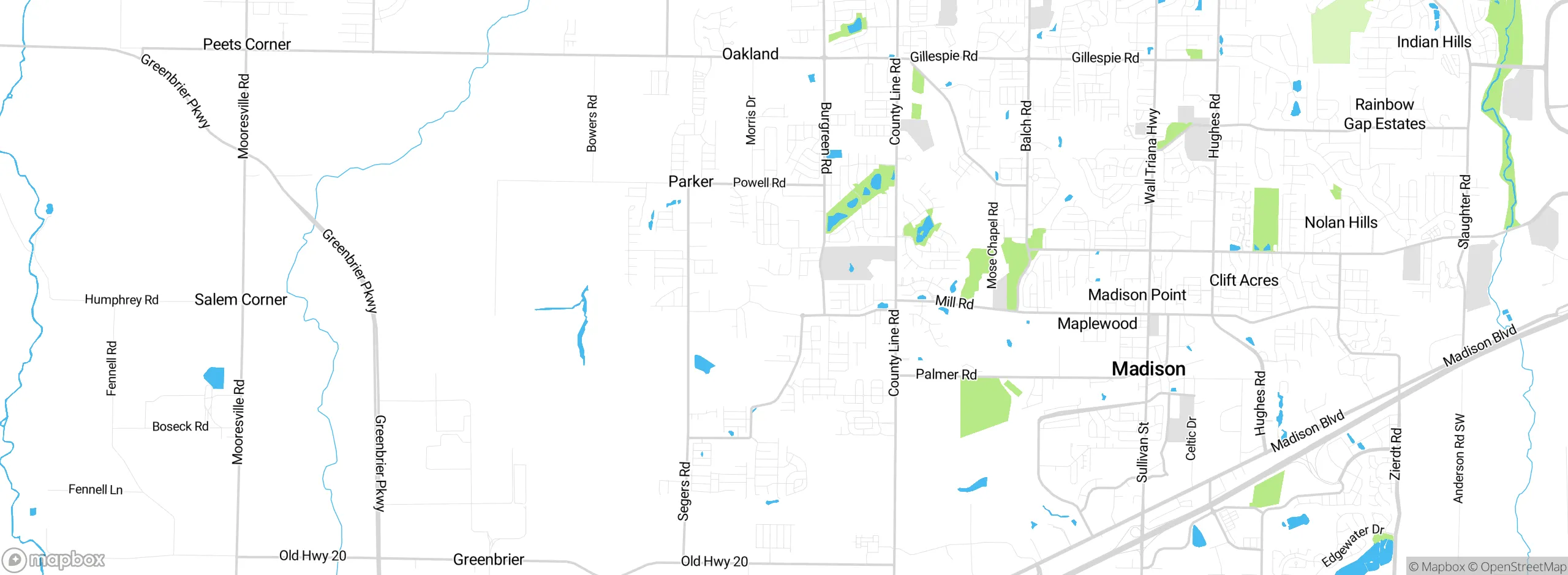 Map showing approximate location