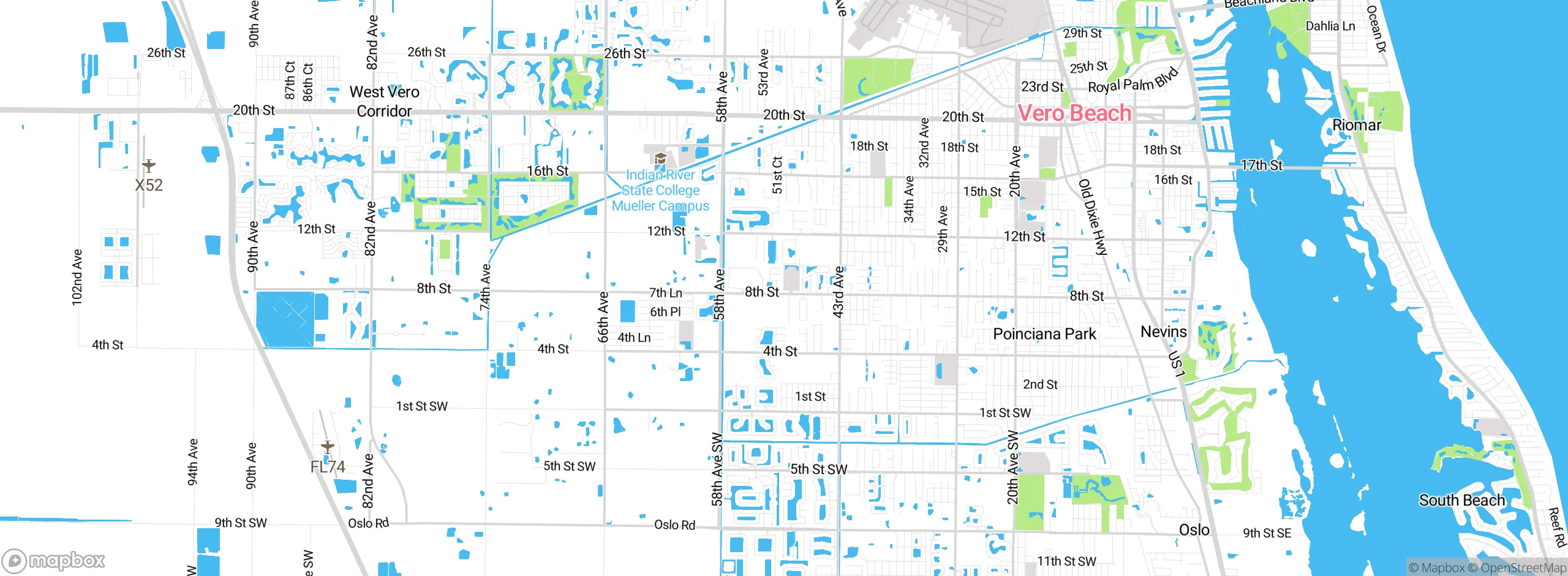Map showing approximate location